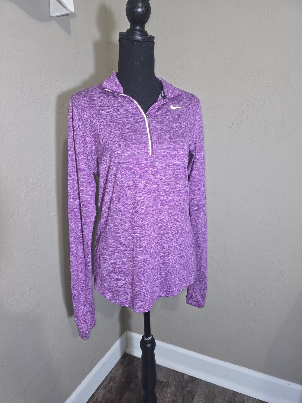 Nike Purple Heather Half-Zip Performance Hoodie